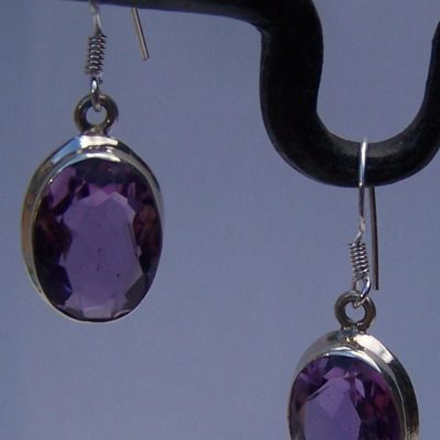 Amethyst Earrings set in Silver