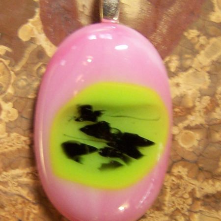 artistic fused glass pendant